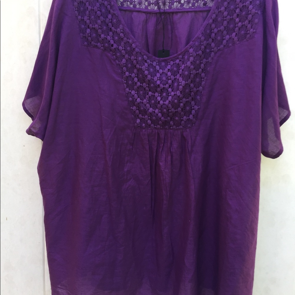 Intro blouse plus size 3X  purple